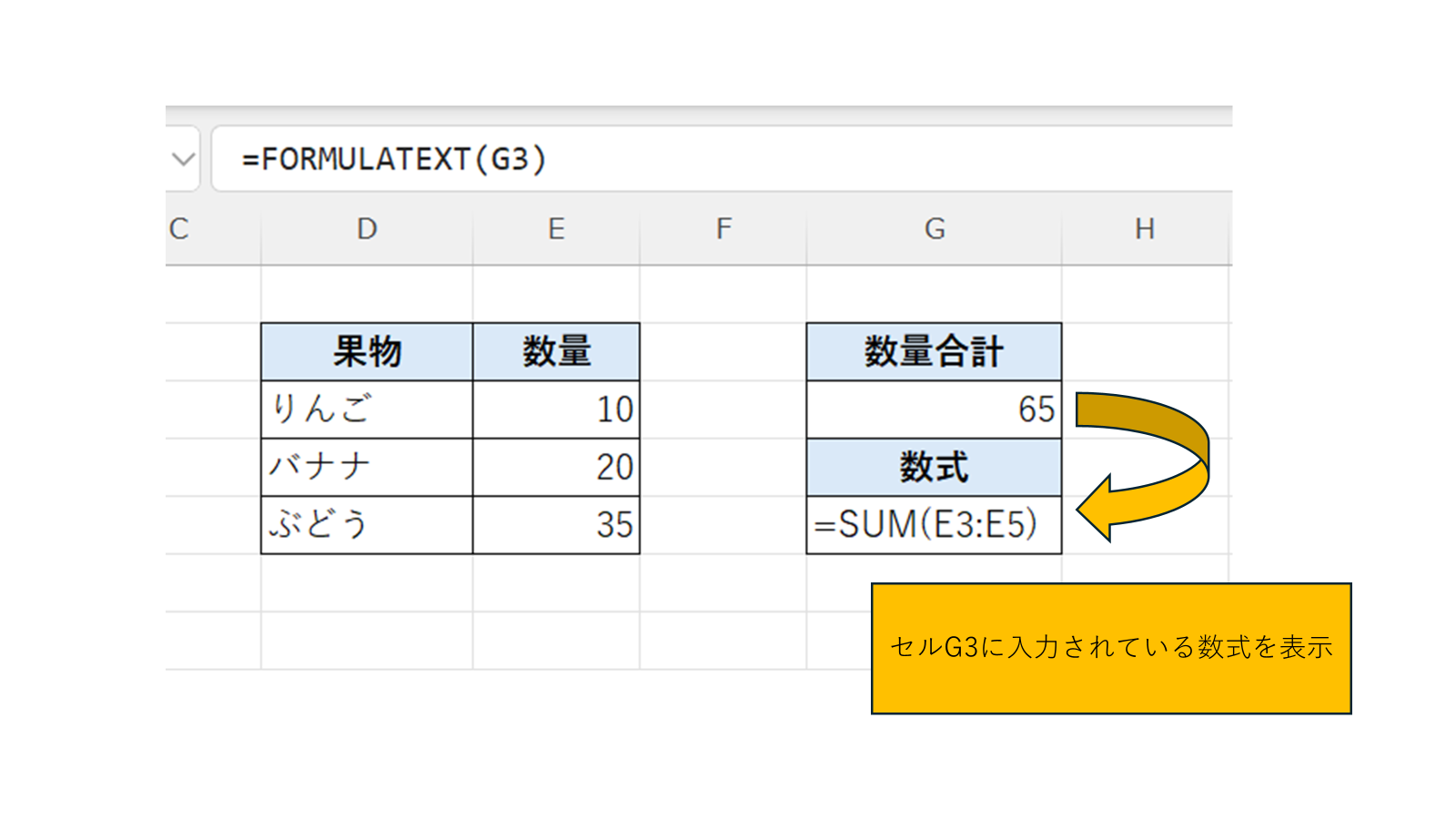 Excel関数入門:FORMULATEXT関数の使い方【セル内の数式を文字列として表示する】 | パソコン検定